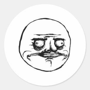 Gusta Rage Face Meme Ronde Sticker