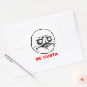 Gusta Rage Face Meme Ronde Sticker (Envelop)