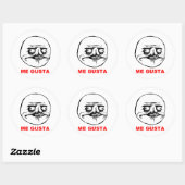 Gusta Rage Face Meme Ronde Sticker (Vel)