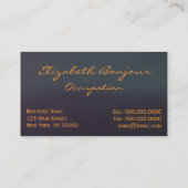 Gustav en Elizabeth ~ Visitekaartjes (Achterkant)