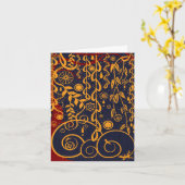 Gustav Garden Abstracte Art Note Card Kaart (Gele Bloem)