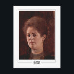 Gustav Klimt #142 - Carte postale Art<br><div class="desc">Gustav Klimt - Portrait D'Une Dame 1894. Carte postale Art & signature #142 par The Zedign House. Pour plus d'images et de dessins de Gustav Klimt - Peintures et dessins,  visitez https://books.zedign.com/zas/166.html</div>