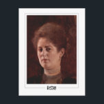 Gustav Klimt #142 - Carte postale Art<br><div class="desc">Gustav Klimt - Portrait D'Une Dame 1894. Carte postale Art & signature #142 par The Zedign House. Pour plus d'images et de dessins de Gustav Klimt - Peintures et dessins,  visitez https://books.zedign.com/zas/166.html</div>