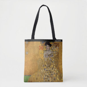 Gustav Klimt – Adele Bloch-Bauer – Aangepaste teks Draagtas