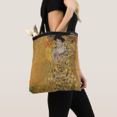 Gustav Klimt – Adele Bloch-Bauer – Aangepaste teks Draagtas (Dichtbij)