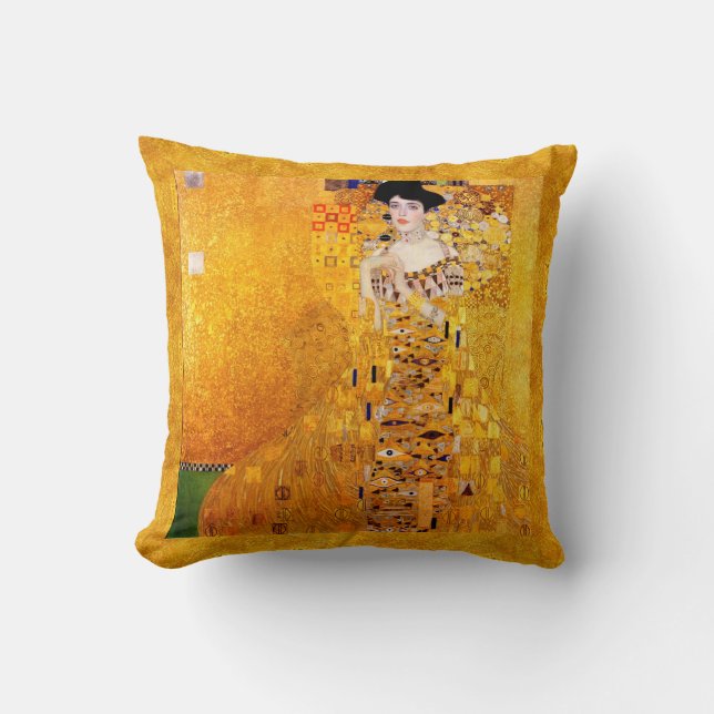 Gustav Klimt Adele Bloch-Bauer  Art Nouveau Kussen (Voorkant)