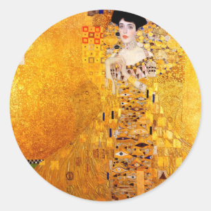 Gustav Klimt Adele Bloch-Bauer  Art Nouveau Ronde Sticker