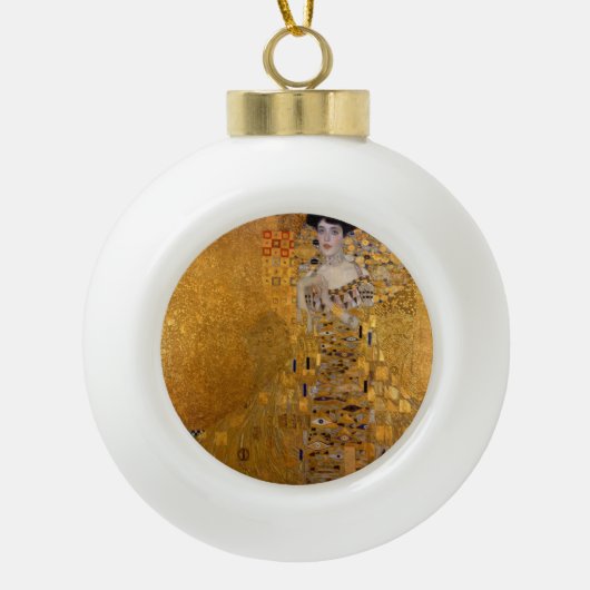 Gustav Klimt - Adele Bloch-Bauer I. Keramische Bal Ornament (Voorkant)