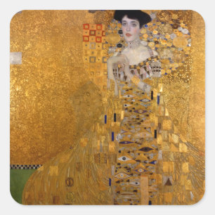 Gustav Klimt - Adele Bloch-Bauer I. Vierkante Sticker