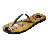 Gustav Klimt Adele Portret in goud met monogram Teenslippers (Schuin)