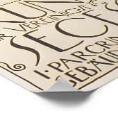 Gustav Klimt affiche d'exposition de la Sécession (Coin)
