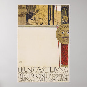 Gustav Klimt affiche d'exposition de la Sécession