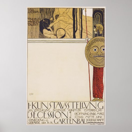 Gustav Klimt affiche d'exposition de la Sécession (Devant)