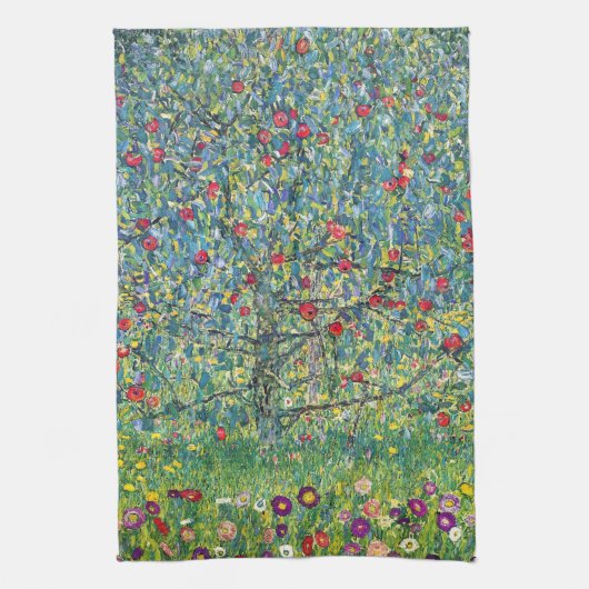Gustav Klimt - Appelboom Theedoek (Verticaal)