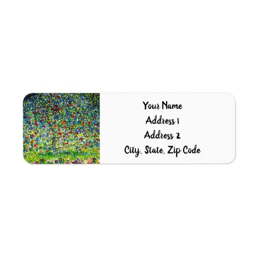 Gustav Klimt Apple Tree Etiket (Voorkant)