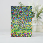 Gustav Klimt Apple Tree RSVP Kaartje (Staand voorkant)