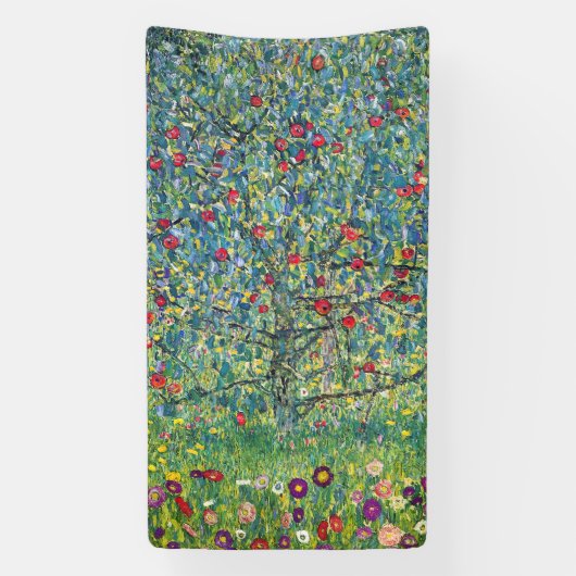 Gustav Klimt - Apple Tree Spandoek (Verticaal)