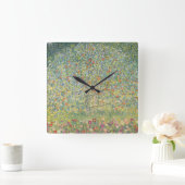 Gustav Klimt Apple Tree Vierkante Klok (Huis)