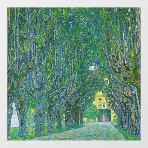 Gustav Klimt - Avenue in het Park Schloss Kammer Raamsticker