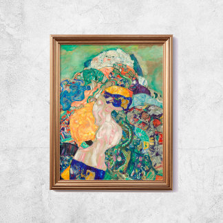 Gustav Klimt Baby Cradle 1978 Old Famous Painting Poster