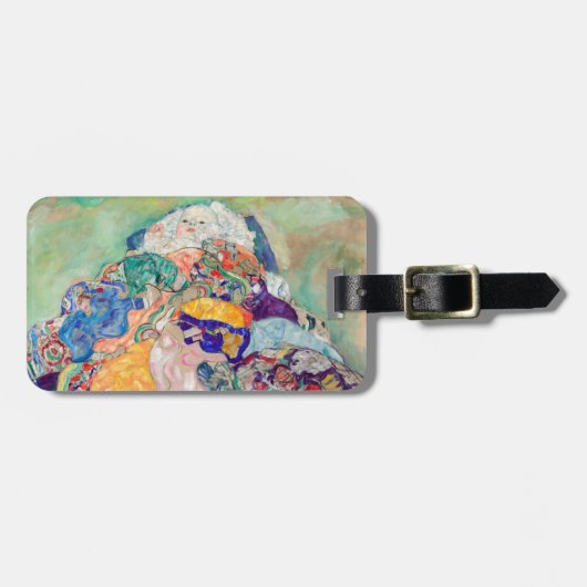Gustav Klimt - Baby / Wieg Bagagelabel (Voorkant horizontaal)