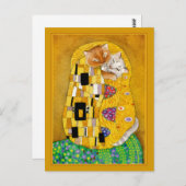 Gustav Klimt baiser or chat mignon spocard carte p (Devant / Derrière)