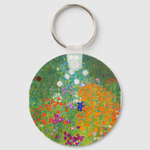Gustav Klimt Bauerngarten Flower Garden Fine Art Sleutelhanger