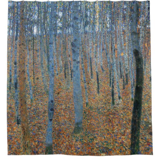 Gustav Klimt Beech Tree Grove Douchegordijn (Voorkant)