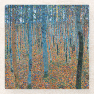Gustav Klimt Beech Tree Grove Glazen Onderzetter