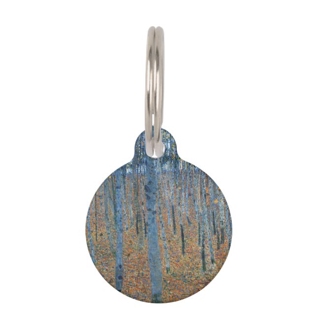 Gustav Klimt Beech Tree Grove Huisdierpenning (Voorkant)