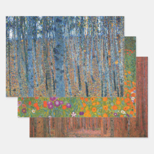 Gustav Klimt Beech Tree Grove Inpakpapier Vel