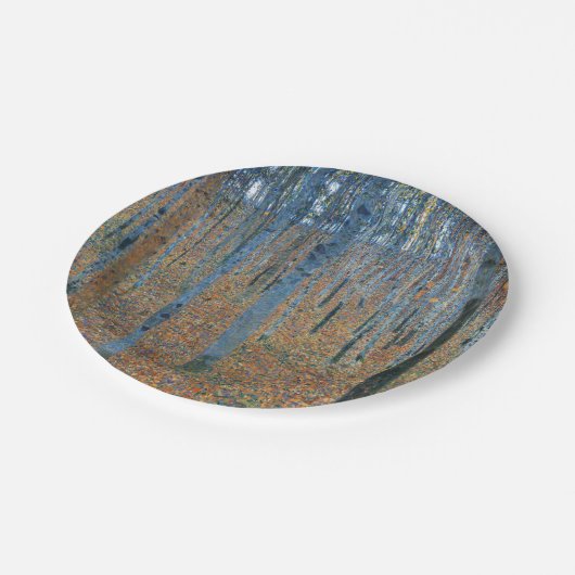 Gustav Klimt Beech Tree Grove Papieren Bordje (Gekanteld)