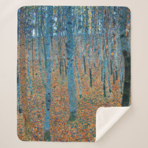 Gustav Klimt Beech Tree Grove Sherpa Deken