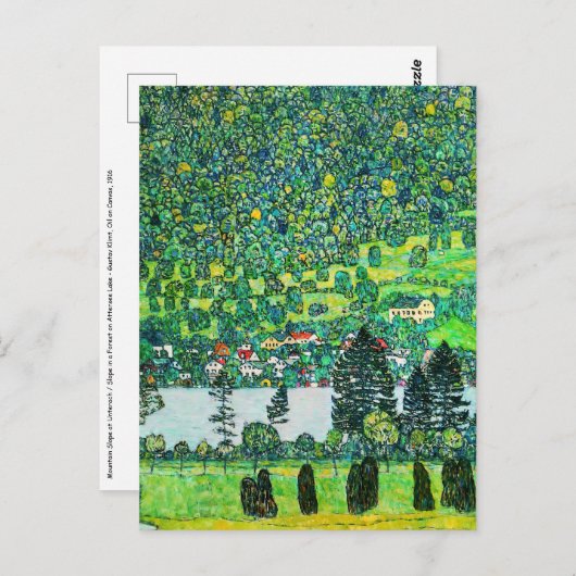 Gustav Klimt - Berghelling bij Unterach Briefkaart (Voorkant / Achterkant)