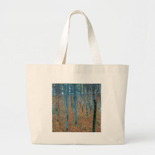 Gustav Klimt Beukenbos Vintage Fijne Kunst Grote Tote Bag
