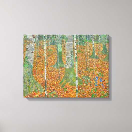 Gustav Klimt - Birch Forest Canvas Afdruk (Voorkant)
