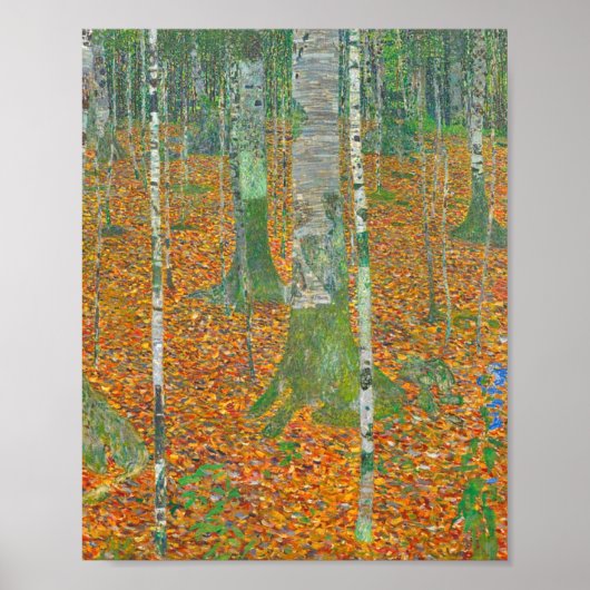 Gustav Klimt - Birch Forest Poster (Voorkant)