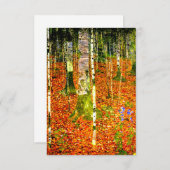 Gustav Klimt Birch Trees Informatiekaartje (Voorkant / Achterkant)