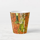 Gustav Klimt Birch Trees Latte Mok (Voorkant)