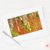 Gustav Klimt Birch Trees Rechthoekige Sticker (Envelop)