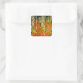 Gustav Klimt Birch Trees Vierkante Sticker (Tas)