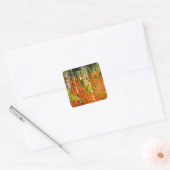 Gustav Klimt Birch Trees Vierkante Sticker (Envelop)