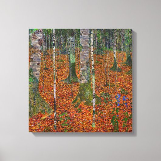 Gustav Klimt - Birch Wood Canvas Afdruk (Voorkant)