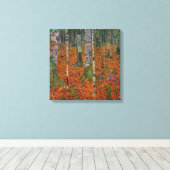 Gustav Klimt - Birch Wood Canvas Afdruk (Insitu (Houten vloer))