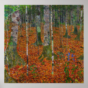 Gustav Klimt - Birch Wood Poster