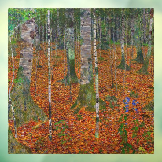 Gustav Klimt - Birch Wood Raamsticker (Vel 3)