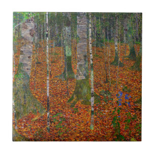 Gustav Klimt - Birch Wood Tegeltje
