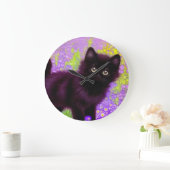 Gustav Klimt Black Kitten Grote Klok (Huis)