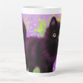 Gustav Klimt Black Kitten Latte Mok (Voorkant)