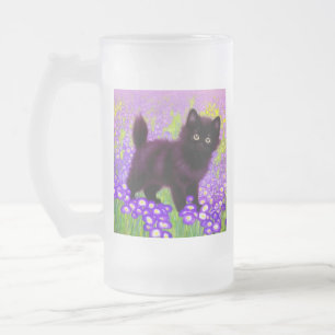 Gustav Klimt Black Kitten Matglas Bierpul